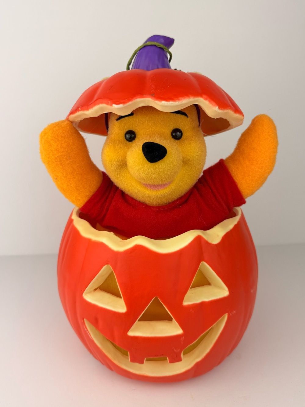 Vintage 1998 Telco Disney Winnie the Pooh Animated Halloween Pumpkin Untested